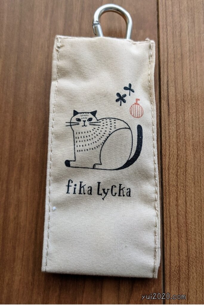 キーリール fika lycka柄の表面