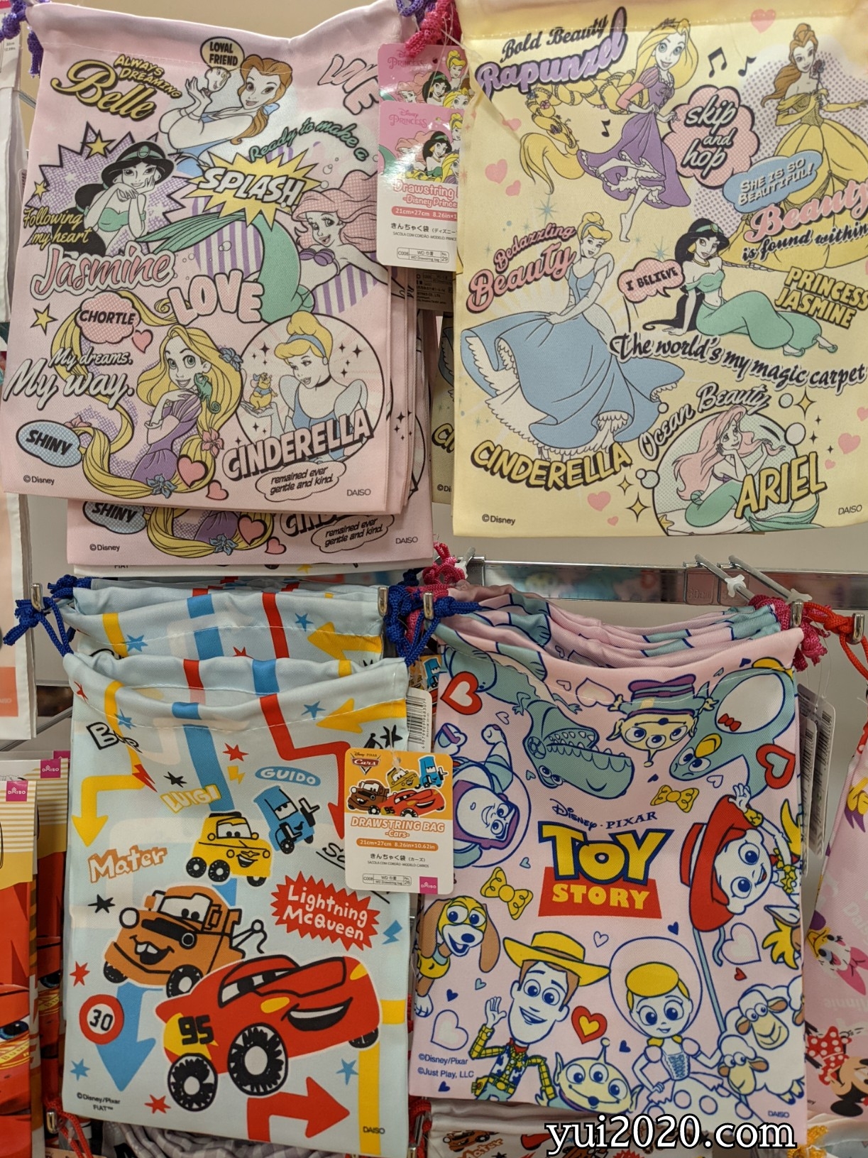 ダイソー ディズニー きんちゃく袋 21cm×27cm