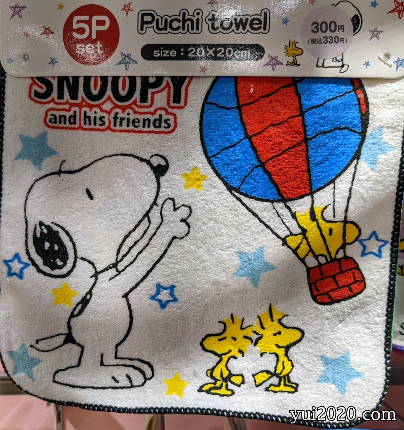 ダイソー　スヌーピーデザインプチタオル　5Pセット