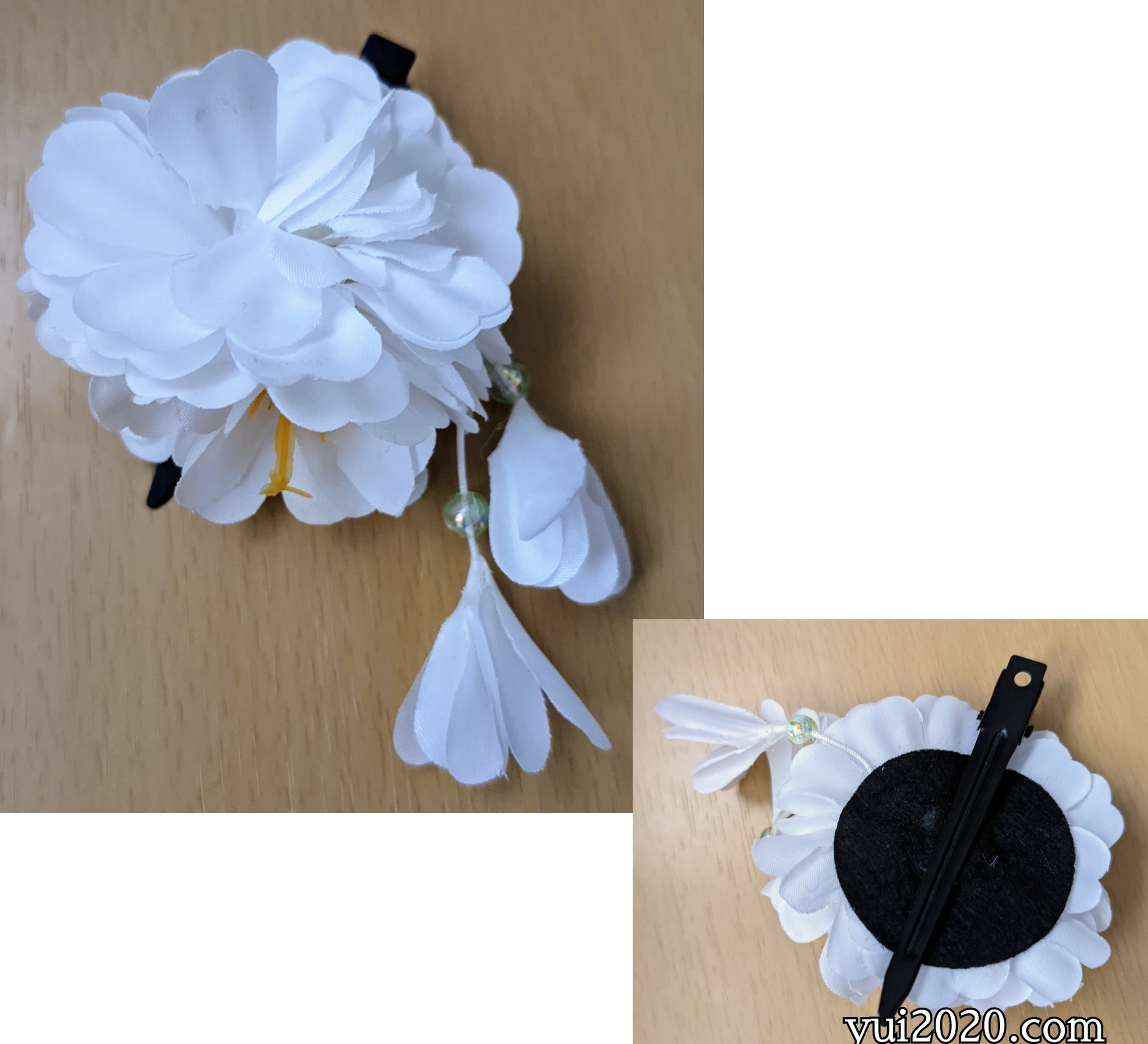 ダイソー　花ヘアクリップ