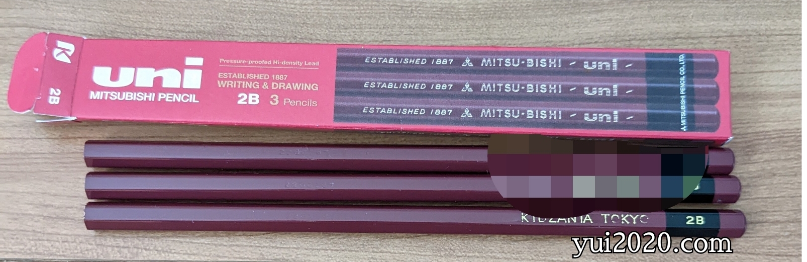 鉛筆工場の成果物。 名前入りの鉛筆が2本もらえました！
