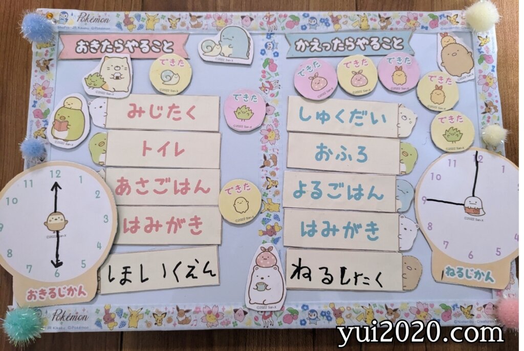 すみっコぐらしのおしたくボード